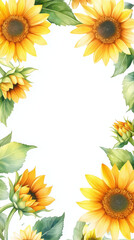 ひまわり飾り枠