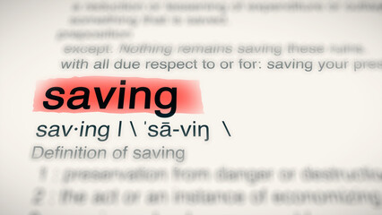 A close-up illustration of the word 