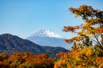 Mount Fuji, Japan. Lake Ashi view in Hakone	