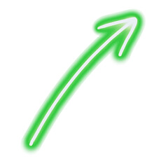 Obraz premium Green neon arrow