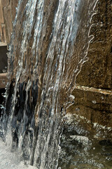 close up of water fountain