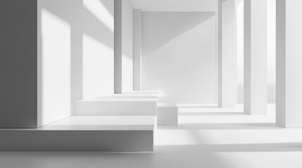 Obraz premium A minimalist abstract background design featuring a geometric composition of cubes.