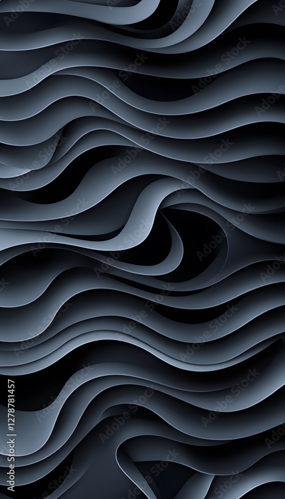 Poster abstract layered waves create a modern and sleek design