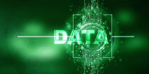 2d illustration Data against white abstract angular design
