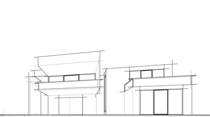 Modern Architectural Sketches – Abstract Residential Designs