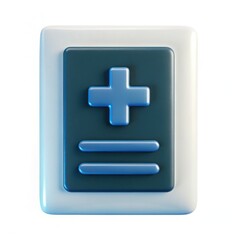 Medical icon featuring a cross and lines on a white background.