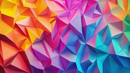Obraz premium A vibrant polygonal design with sharp edges and bright colors