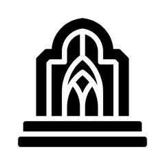 Obraz premium arch glyph icon