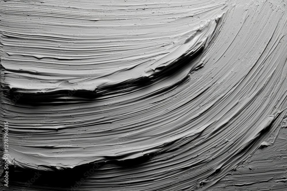 Poster abstract gray texture with smooth layers, showcasing depth and elegance.