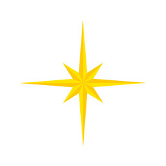 Star of Bethlehem Icon. Christmas star. Glitter Sparkling