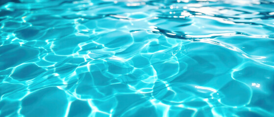 Obraz premium Beautiful pool water banner with copy space