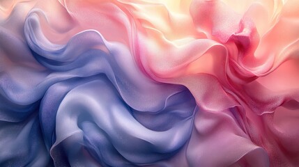 Fototapeta premium Pastel fabric waves, studio backdrop