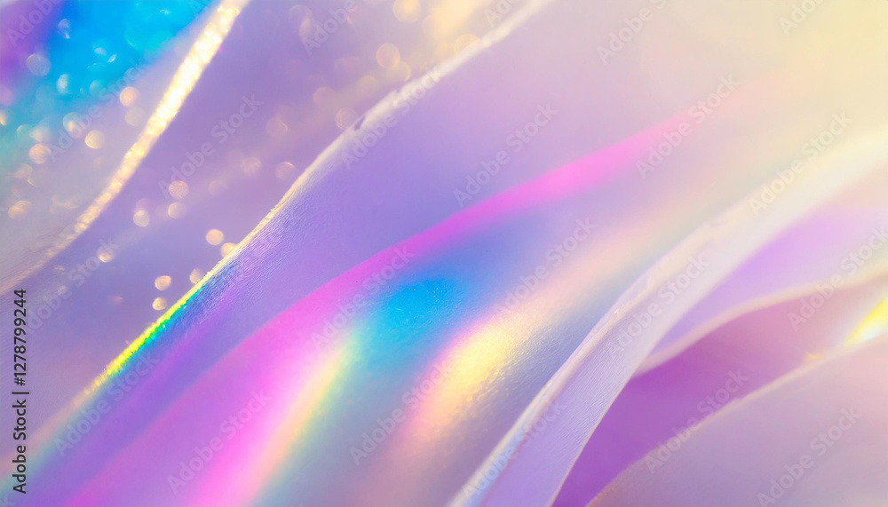 Wall mural neon spectrum illustration. unicorn light. purple shiny background. pink abstract gradient. hologram