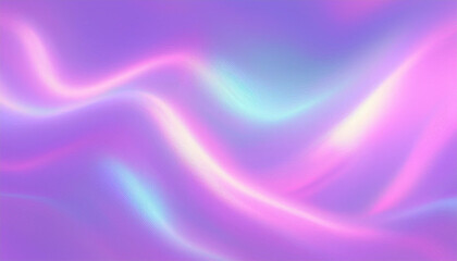 Obraz premium Neon Spectrum Illustration. Unicorn Light. Purple Shiny Background. Pink Abstract Gradient. Hologram Texture. Blur Effect. Abstract Gradient. Pearlescent Background. Vibrant Surface.