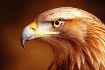 Obraz premium Majestic eagle portrait showcasing sharp details and vibrant col