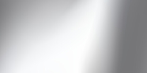 Silver foil background with metal mirror texture. Chrome gradient surface with light gloss. Vector aluminum grey sheet with reflection. Platinum and titanium 