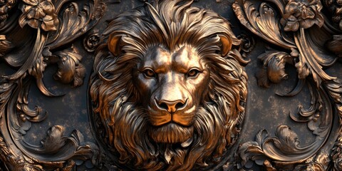Lion Statue Close Up