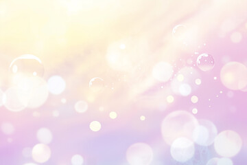 Obraz premium Soft Pastel Bokeh Background with Floating Bubbles