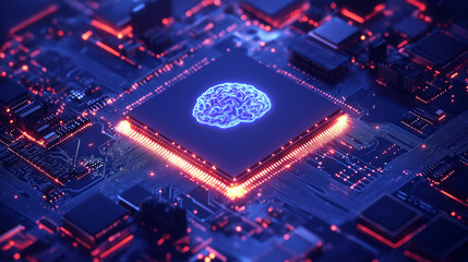 Advanced Microchip Technology with Artificial Intelligence Integration. Generative Ai