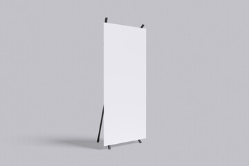 X-Banner white blank with grey background color for mockup template