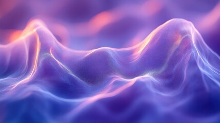 Obraz premium Purple blue glowing wave abstract background