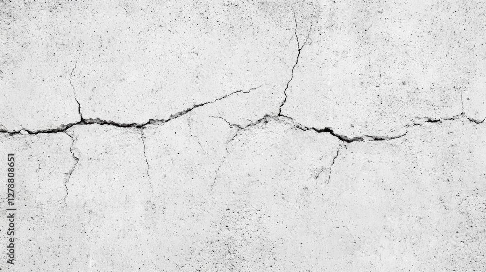 Poster top view of a rough concrete surface with cracks and texture variations, ideal for construction and 
