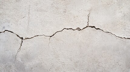 Obraz premium Top view of a rugged concrete floor with deep cracks and an organic pattern of surface deterioration.