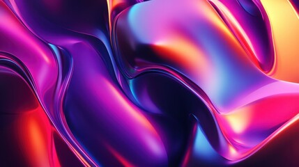 Obraz premium A vibrant 3D render featuring an abstract colorful shape with dynamic forms and hues.