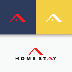 red house logo design vector
