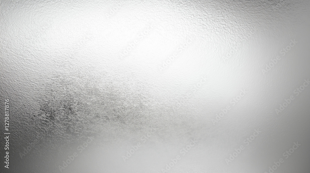 Poster Abstract silver texture background with a gradient of white and gray colors, featuring a frosted glass effect and subtle light reflections. The grainy surface pattern creates a sophisticated, modern d