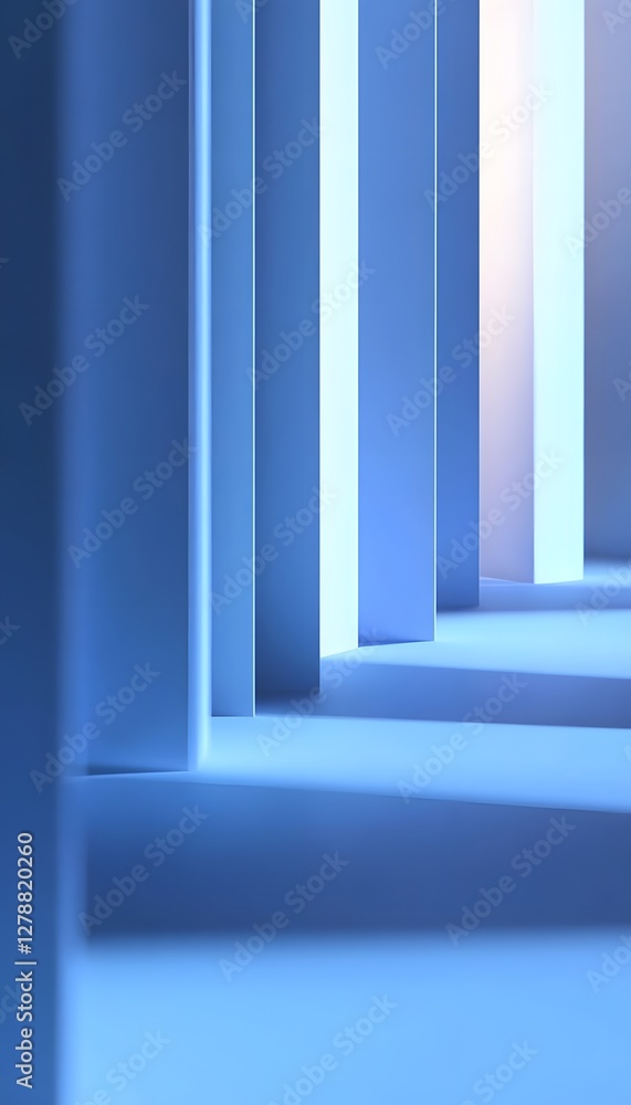 Poster abstract architectural composition featuring a series of vertical planes