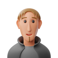 3d illustration of a young man avatar