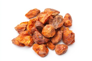 Obraz premium Cayenne pepper pods with vivid colors showcased on a clean white background