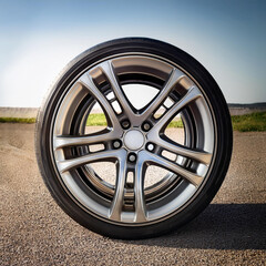 Obraz premium Ruota di un automobile