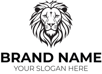 Vector lion silhouette logo 