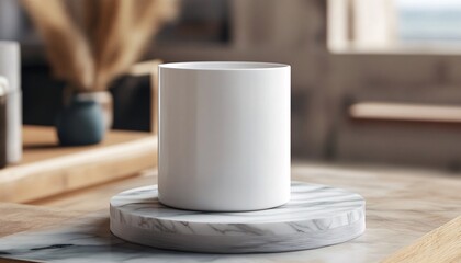 Simple white mug featuring a wave pattern, perfect for showcasing eco-friendly designs in a mockup celebrating Earth Day.