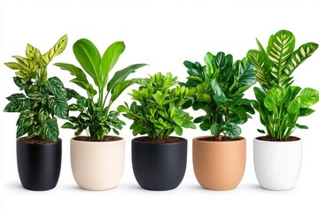 Fototapeta premium A small garden decorated with many plants on a transparent background