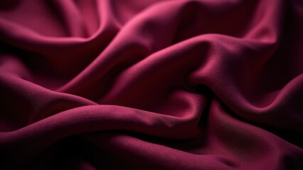 Obraz premium Dark burgundy fabric with soft folds and a smooth texture.