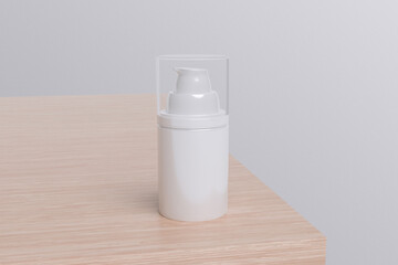 Cosmetic Tube Serum Pump for mockup template