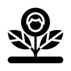 growth glyph icon