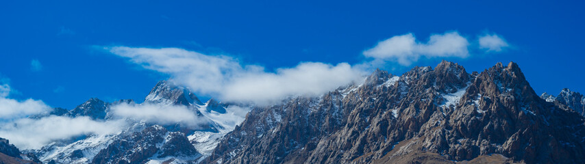 clouds over the mountains