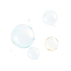 bubbles transparent  background, water drops on blue, blue water drops, bubbles in water