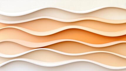 Obraz premium Abstract Wave Pattern in Soft Cream and Peach Tones for Modern Design Projects