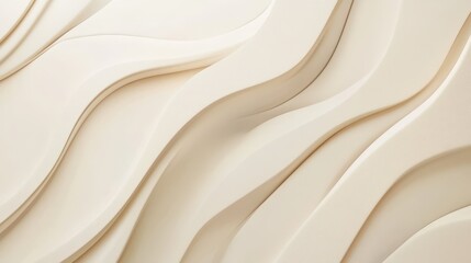 Obraz premium Abstract rounded lines flow smoothly across a light background, rendered in three dimensions.