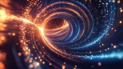 An abstract 3D animation depicting the flow of energy in a seamless, looped 4K video.