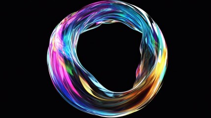 An abstract 3D animation depicting the flow of energy in a seamless, looped 4K video.