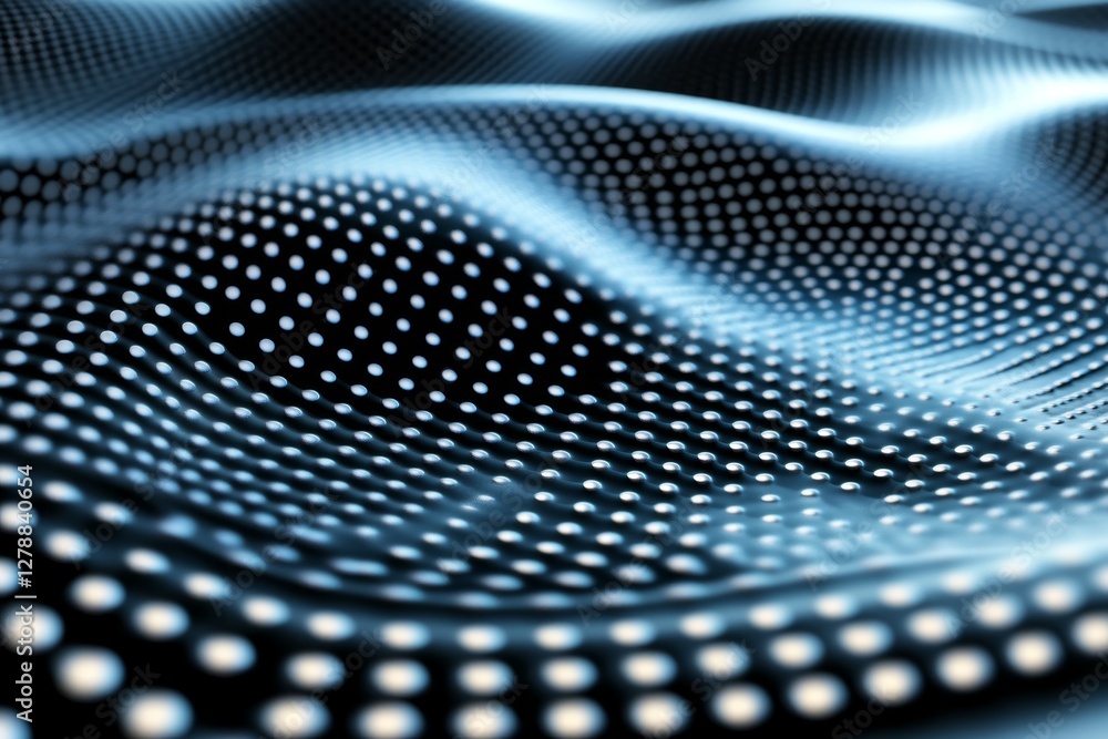 Aufkleber Abstract digital background of points and lines Glowing black plexus Big data Network or connection Abstract technology science background 3d vector illustration