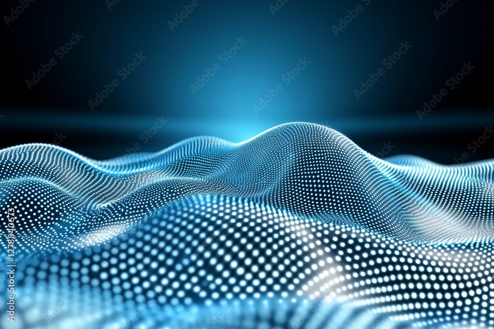 Aufkleber Abstract digital background of points and lines Glowing black plexus Big data Network or connection Abstract technology science background 3d vector illustration