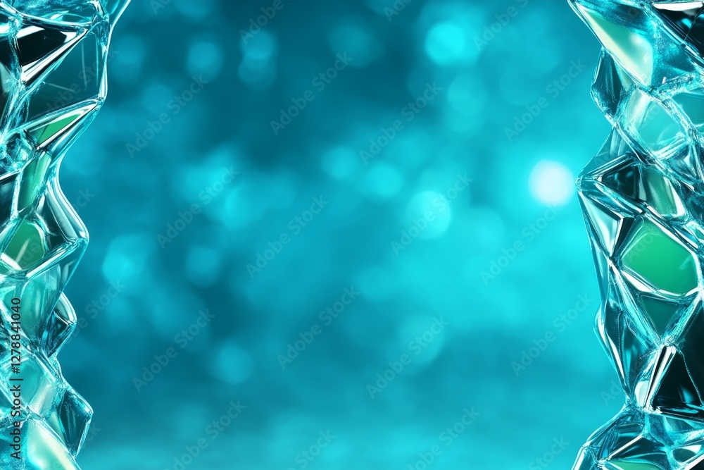 Poster abstract futuristic - technology with polygonal shapes on dark blue background design digital techno