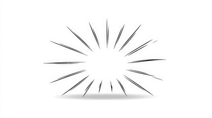 Radiant Burst Design with Linear Stripes on a Bright White Background for Creative Projects
